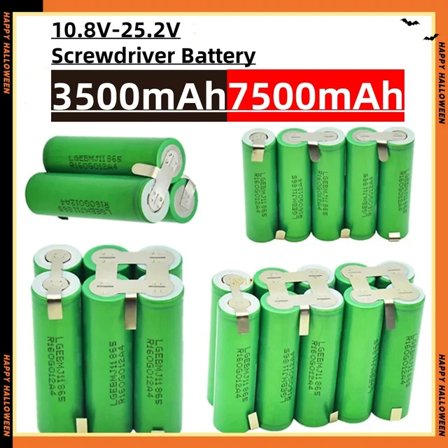 Batterie aste Eddie Ion, 18650MJ1, 2s1p, 1s3p, 3s2p, 4s2p, 5s2p, 18650, 3500 mAh, 18 V, tournevis, 18650 1