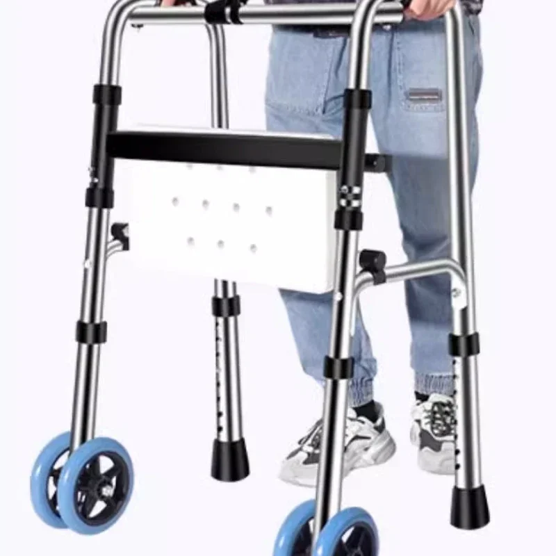 Disability Support Four-Legged Walker Cane Foldable Portable Enhanced Stability Walking Aid Disability Assistance 5