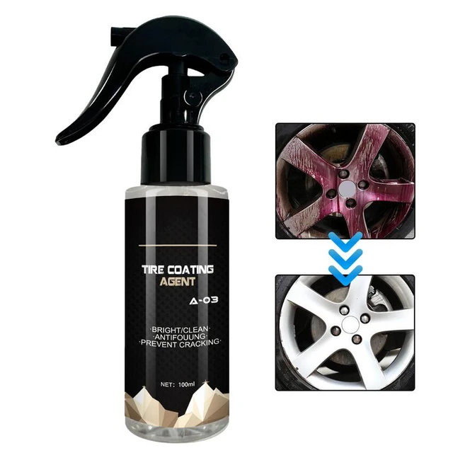 Car wheel polish spray auto rim dust remover liquid car tyre polishing  compound auto black shine wheel brake coating spray - AliExpress