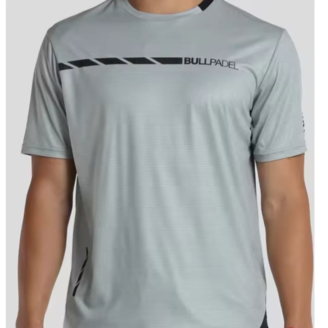 Bullpadel Men's T-Shirt Summer Tennis Short Sleeve Outdoor Running Loose Tops Football Badminton Comfortable Breathable T-Shirt 2