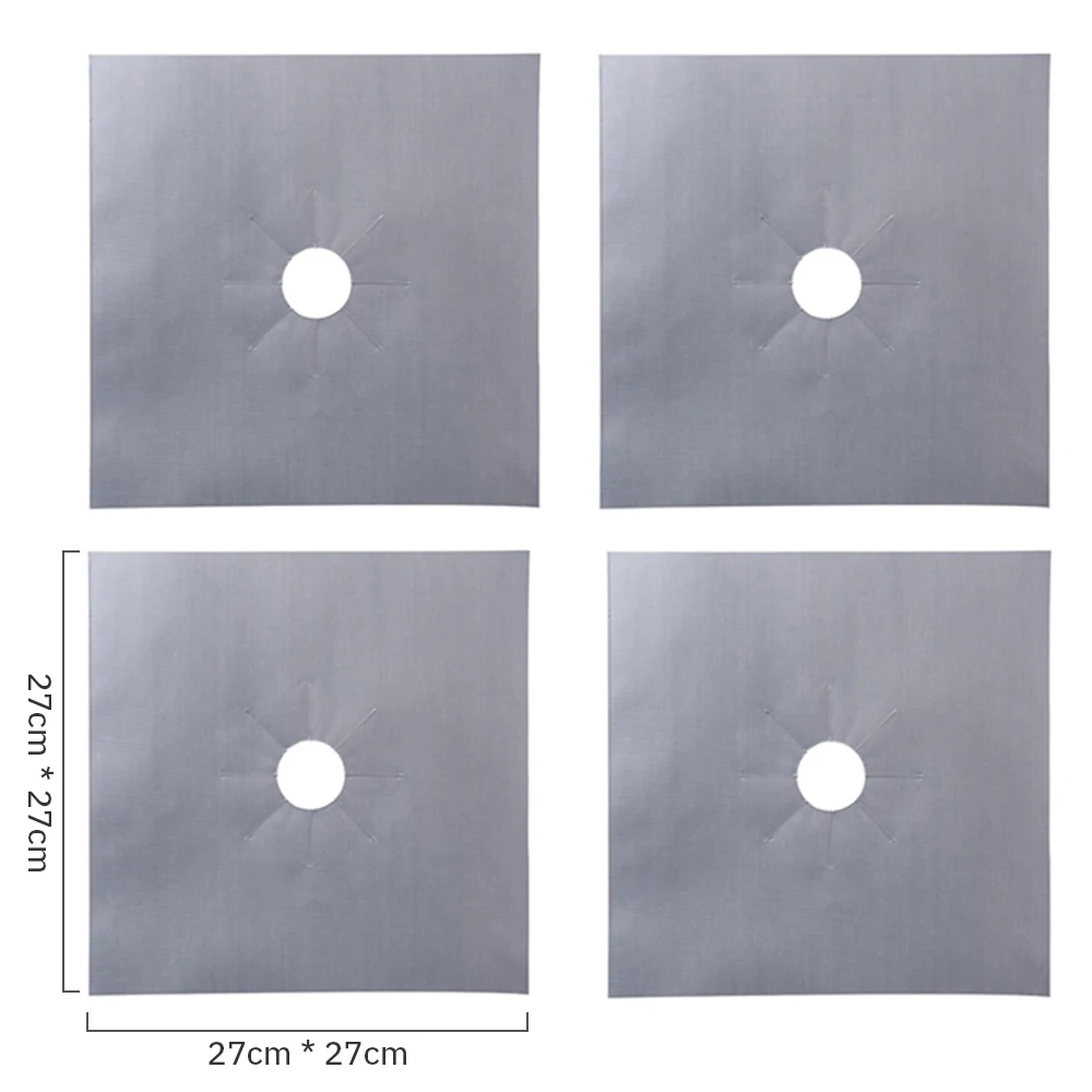 4-Piece Reusable Non-Stick Foil Stove Protector Set