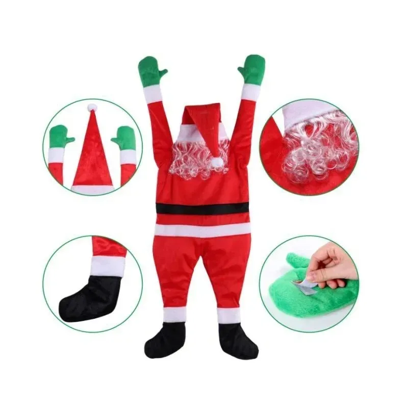 Christmas Santa Claus Lighted Hanging Decoration