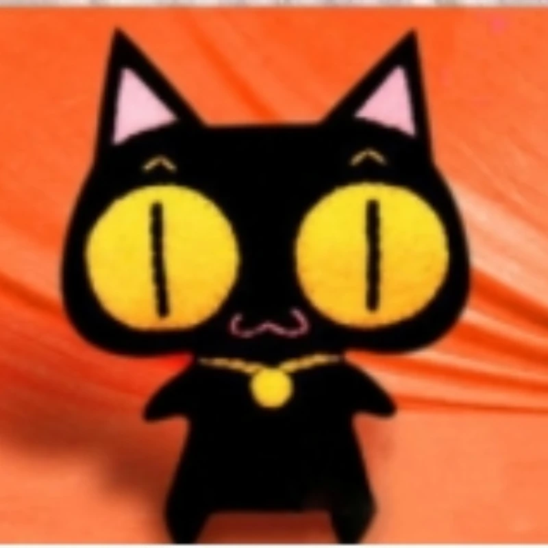 Big Eyed Black Cat DIY Material Package Wool Crochet Doll Weaving Handmade Cute Cat Pendant Keychain Cute Couple Birthday Gift