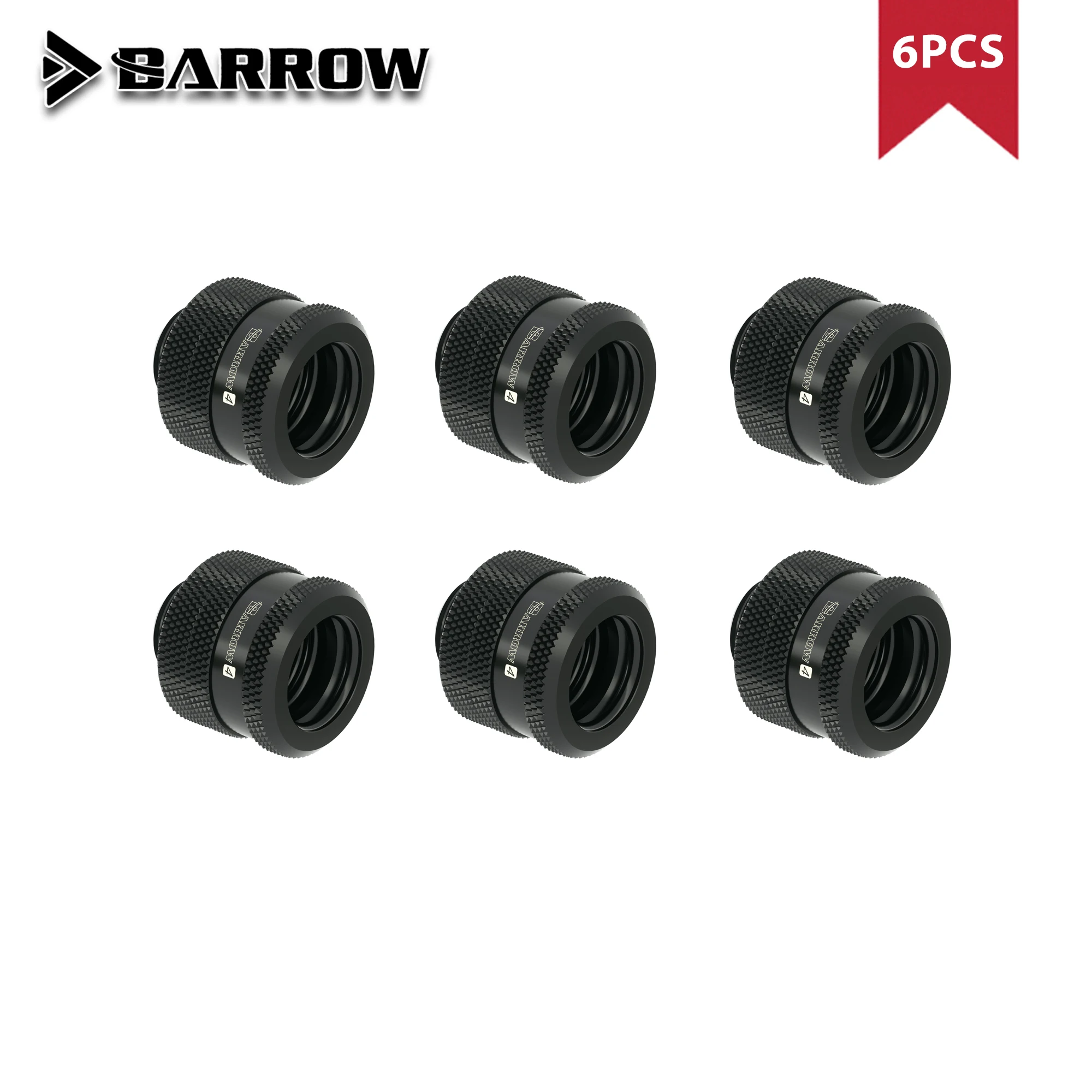 Barrow 4/6pcs,hard Pipe Compression Fitting, G1/4'' Od12mm 14mm 16mm