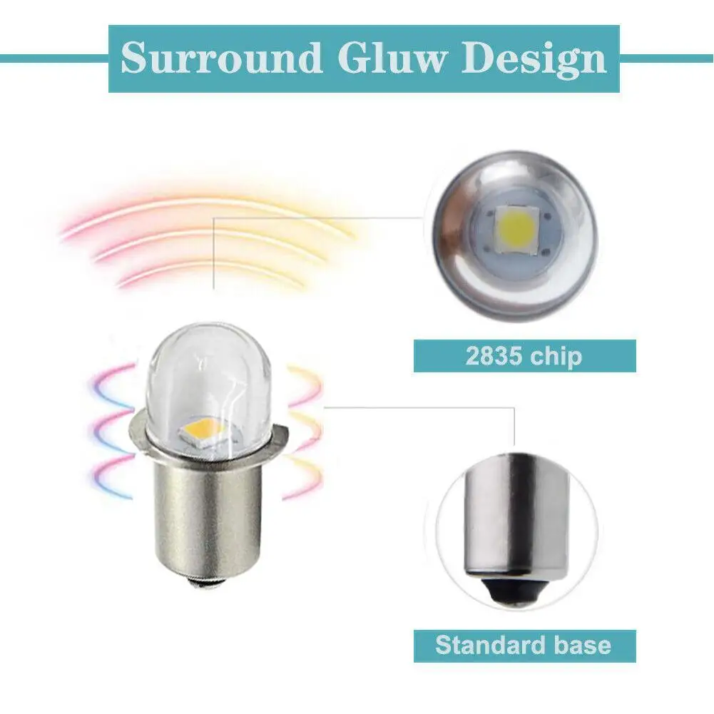 LED Miniature Lamp DC 3V 4.5V 6V 12V 18V 1SMD Pair P13.5S PR2 PR3 Warm White Flashlight Torches Work Light Replacement Bulb led replacement bulb