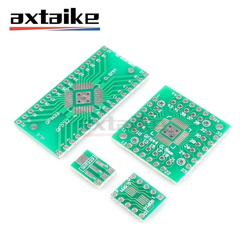 Pcb board,pcb board assembly,printed circuit board 10PCS PCB board SMD turn to DIP SOP MSOP SSOP TSSOP SOT23 SOP8 SOP14 SOP16 SOP20 SOP24 SOP28 IC SMT QFN FQFP TQFP 32 44 64 100