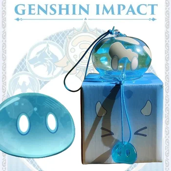 Genshin Slime Campanelli eolici Campana sospesa Pendenti Anime Genshin Impact Slime Campanelli in vetro Decorazione della casa giapponese Decorazioni per esterni 1