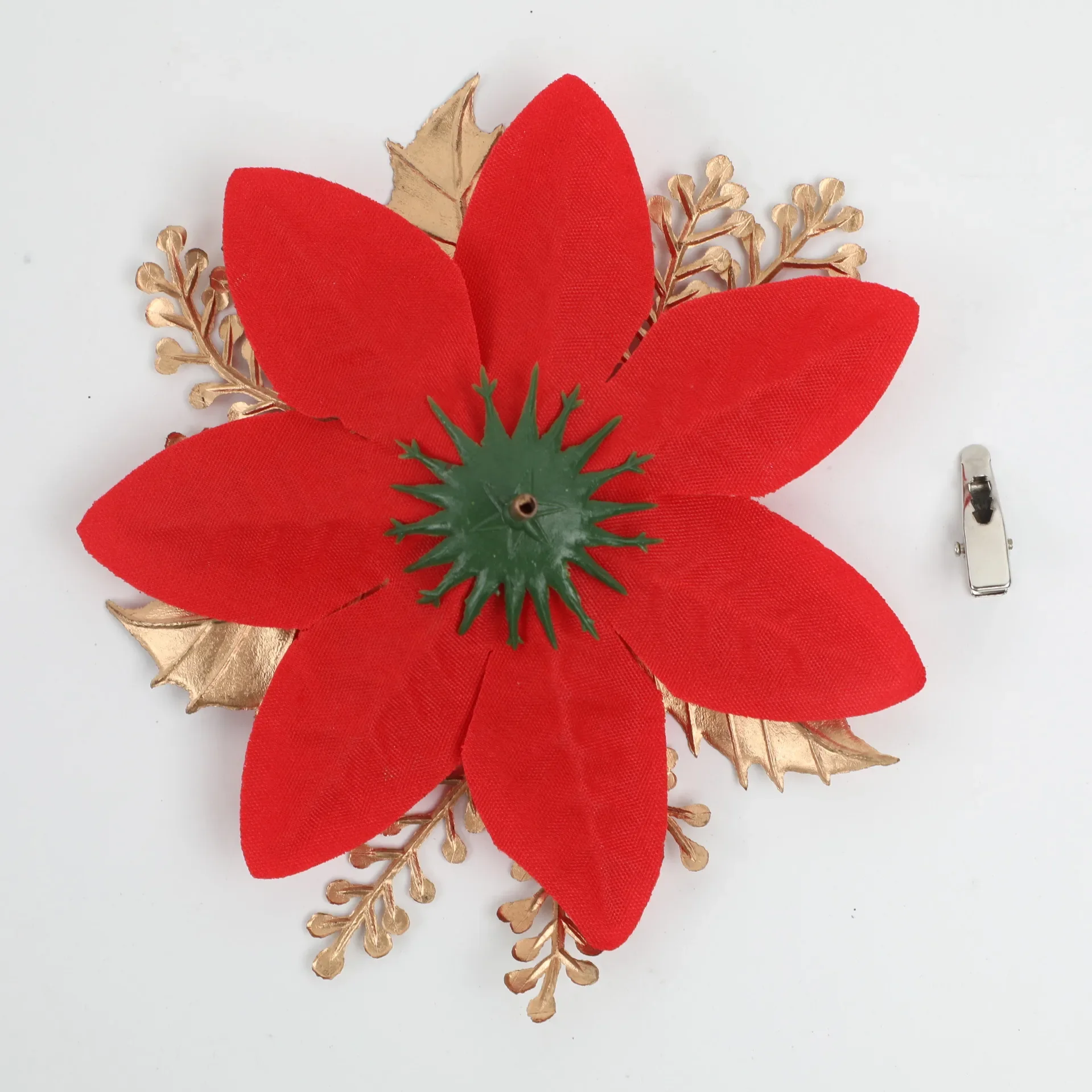 Afie 61-6015 Tarjeta Con Sobre Y Collage EN RELIEF Poinsettia Estrella Navidad En Oro Dorado Brillante Desear Un Feliz Año Nuevo Presentar Sus Mejores Deseos Ramo Vegetal Bayas Rojas Rosa Verde Agua