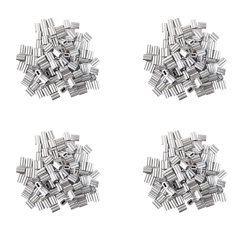 

480X Aluminum Crimping Loop Sleeve For 2Mm Diameter Wire Rope And Cable