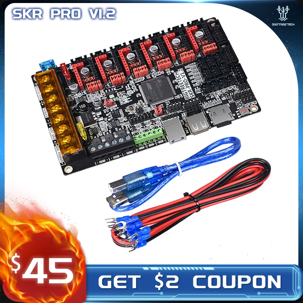 BIGTREETECH SKR 3 Steuerplatine, 32-bit Silentplatine Unterstützung Marlin/Klipper, 3D Drucker Motherboard Unterstützung TMC2209 UART, TMC5160T, TMC5160T Pro, TFT35-E3, TFT35, Mini12864 LCD Display