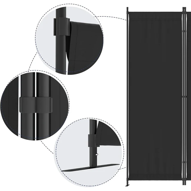 Room Divider, Folding Privacy Screens, 4 Panel Room Partitions, 88" Foldable Wall Dividers