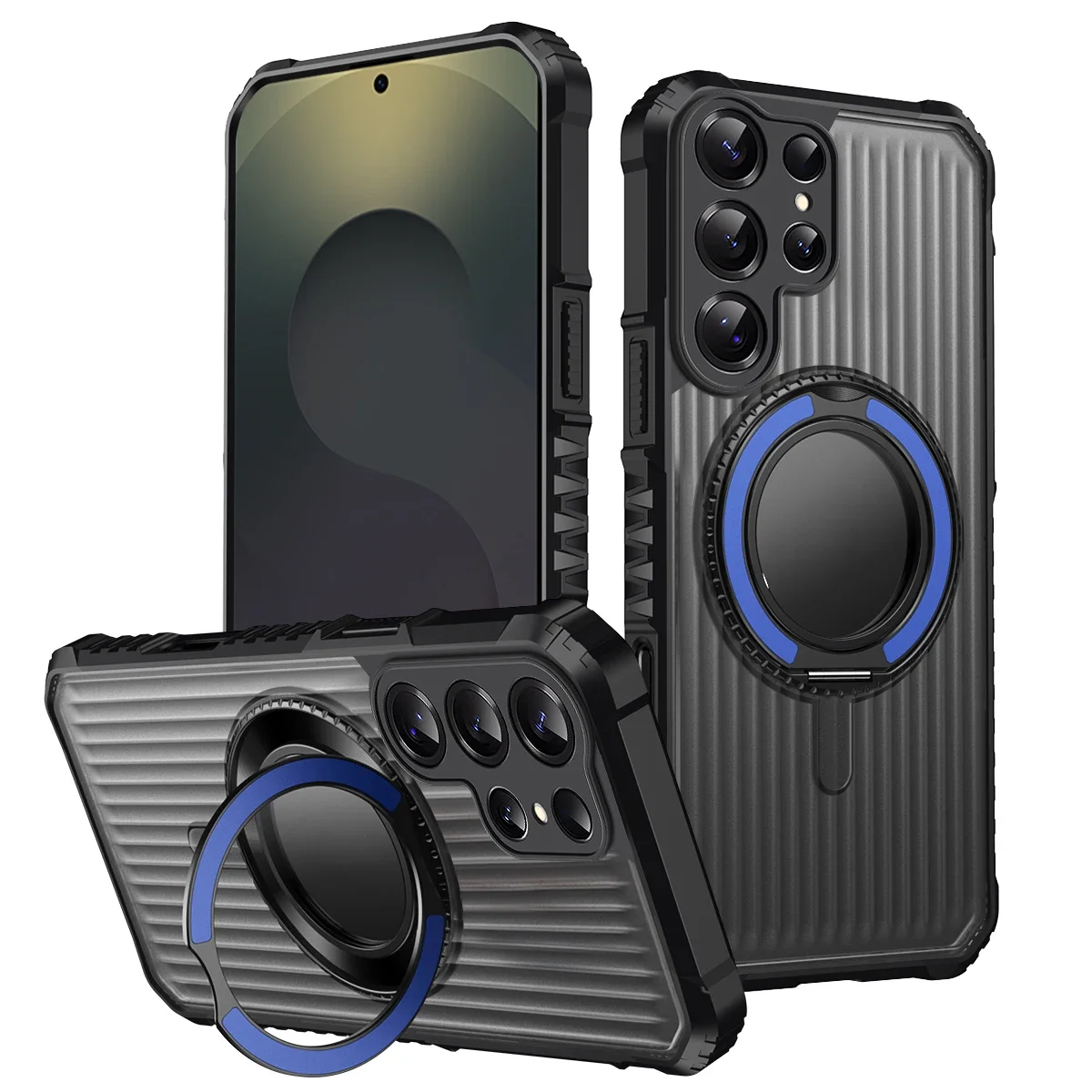 Magnetic 360 Ring Stand Shockproof Phone Case