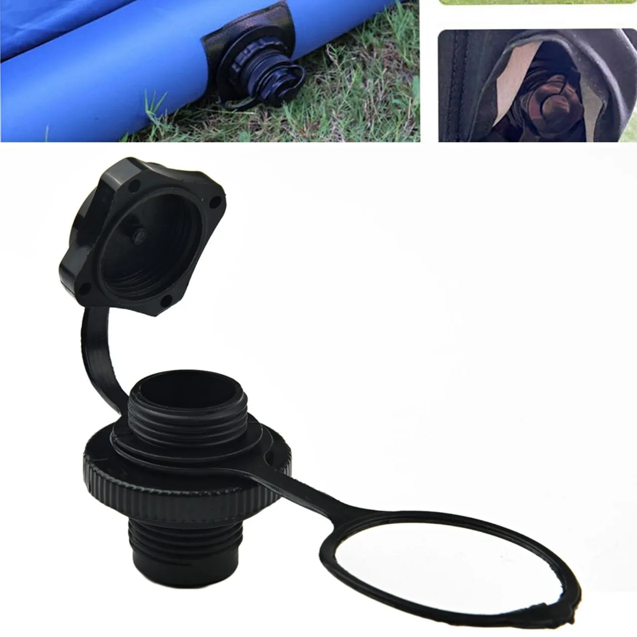 Description Picture 4 of itemFor Lay-Z-Spay Air Cap Screw Inflation Valve For Inflatable Boats Kayaks Airbeds Canoes Pool Rafts 22mm Plastic Air Valve