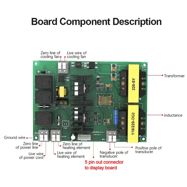 40kHz Mechanical Driver Board / Digital Circuit Boards for Ultrasonic Cleaner 60W-180W 110V/220V Ultrasonic Generator PCB 4