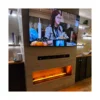 1750mm Apartment LED Decorative Water Vapor Fireplace With App Control Intelligent Fireplaces 1