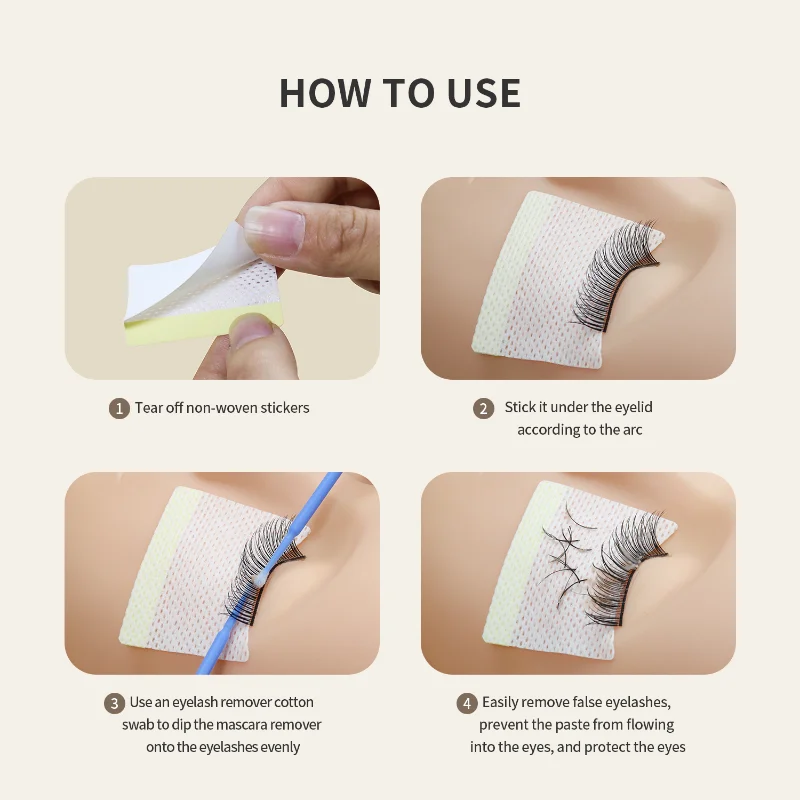 Disposable Cotton Eyelashes Patch Sticker Removing Eyelashes Eye Pads Patch Eyelash Extension Makeup Tools 40Pcs