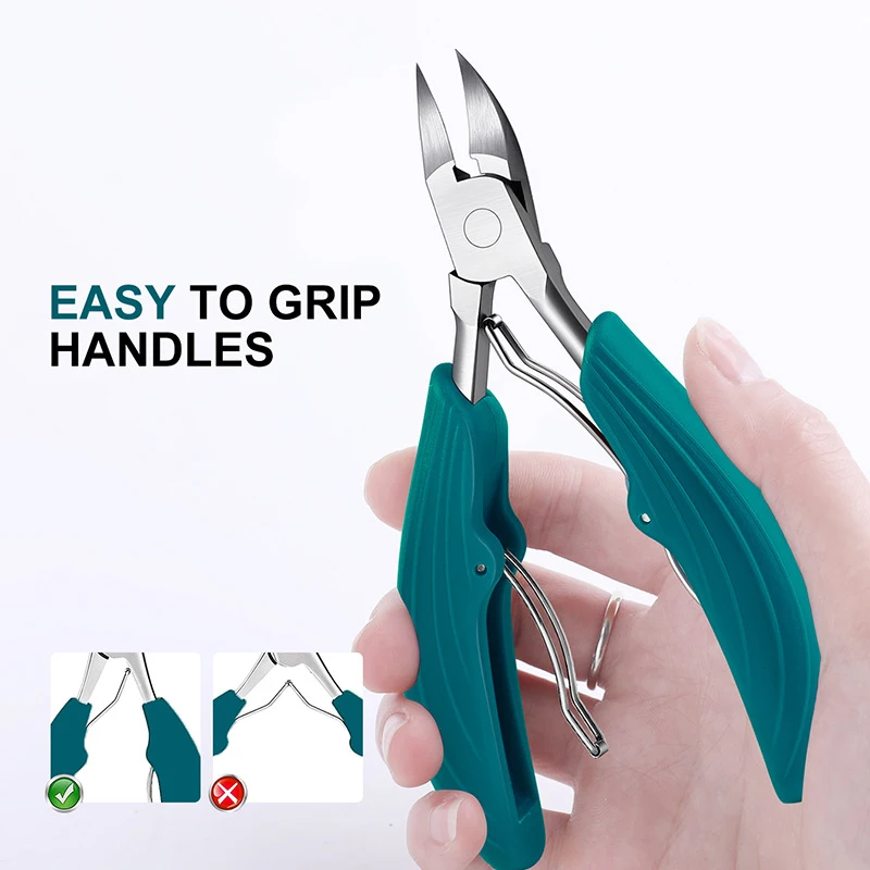 Nail Clippers Toe Nail Cutter Ingrown Toenail Tool Professional Thick Nails Dead Skin Dirt Remover Super Sharp Curved Blade