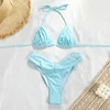 Bandage Bikinis Set Sexy Bikini Sets Solid Swimsuit Women Beachwear 2025 Summer Swimwear High Cut Bathing Suit Beach Biquinis 3