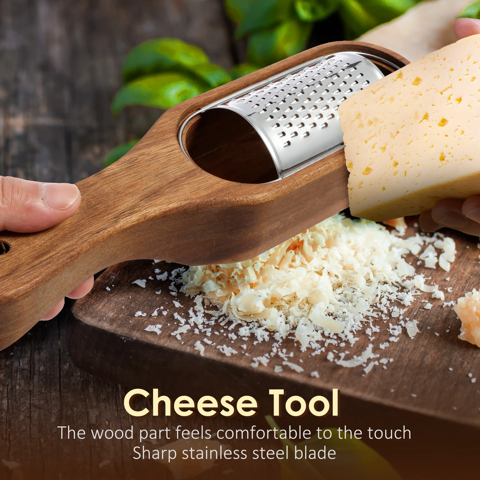 Potato Cheese Grater Stainless Steel Cheese Lemon Fruit Peeler Shredder with Storage Space for Grating Carrots Chocolate