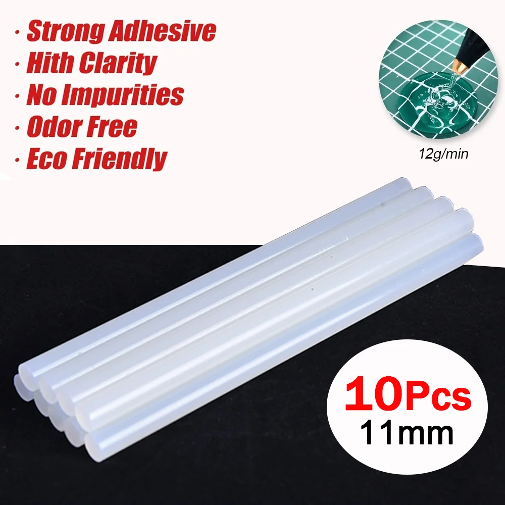 10Pcs Glue Stick Wireless Electric Hot Melt Glue Gun Anti-scald Nozzle Hot Melt Air Gun Rechargeable Tool For Makita 18V Battery