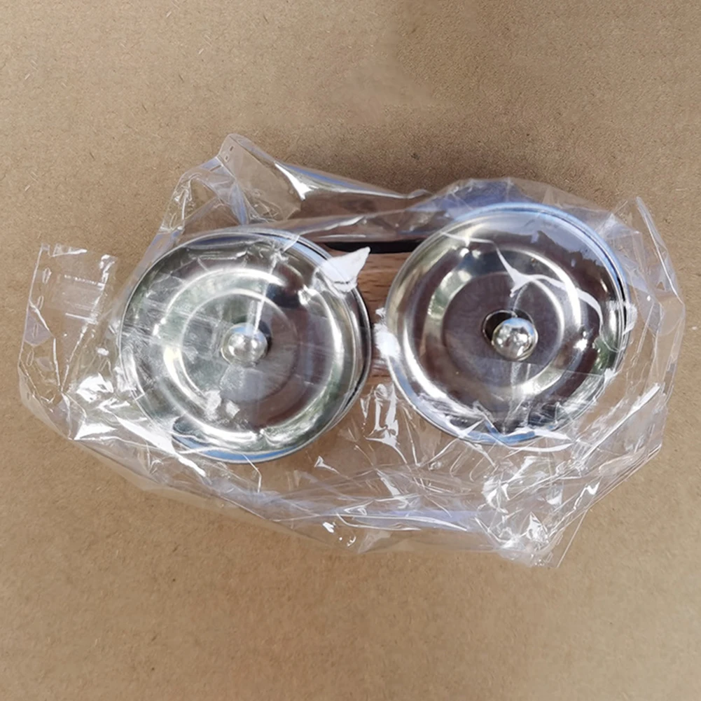 Description Picture 6 of item1pc Percussion Finger Jingles Tambourine Steel Jingles Handheld Percussion For Cajon Hand Drum Finger Bell Musical Instruments