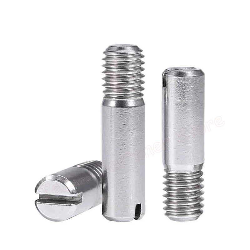 Cylindrical Locating Dowel Pin 5pcs M2 M2.5 M3 M4 M5 M6 M8 M10 Slotted Cylindrical Pin Dowel Male Thread Locating Pin 304 Stainless Steel Length 5-50mm