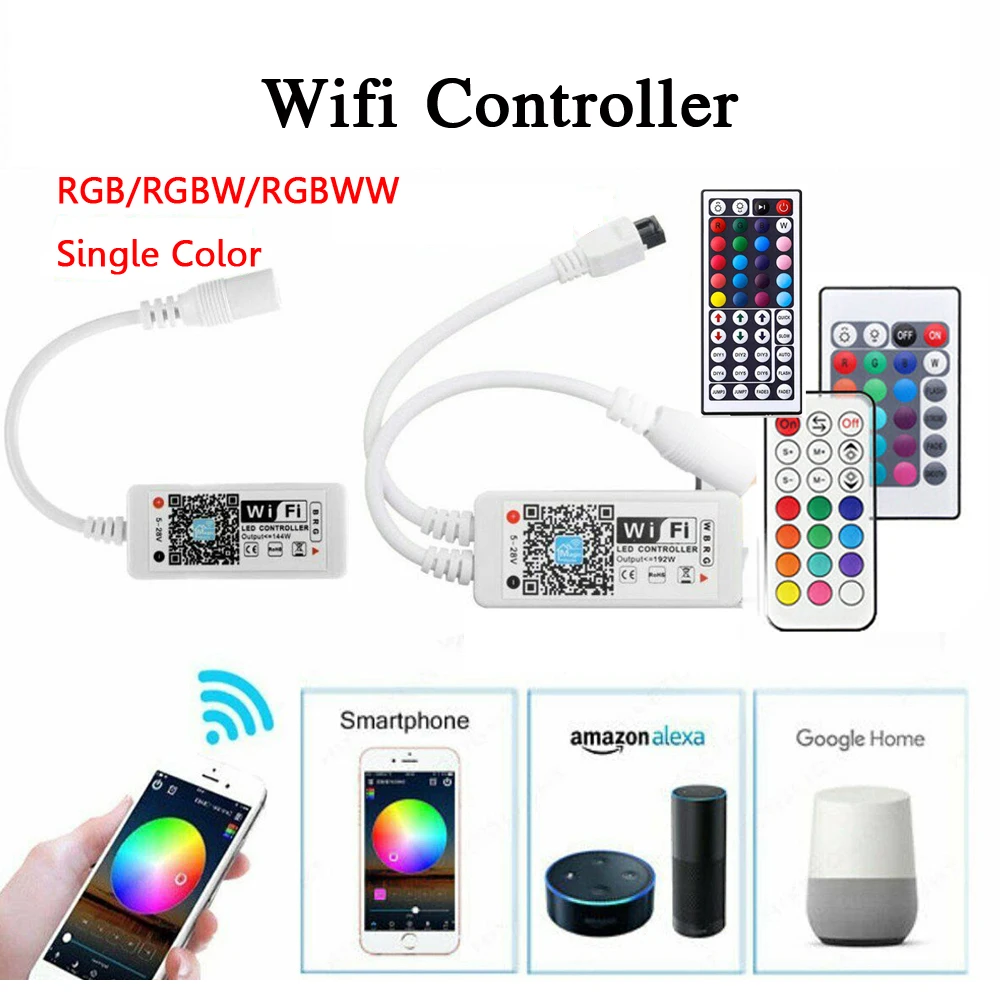

Светодиодная лента, 5 В, 12 В, 24 В, Wi-Fi, RGB, RGBW