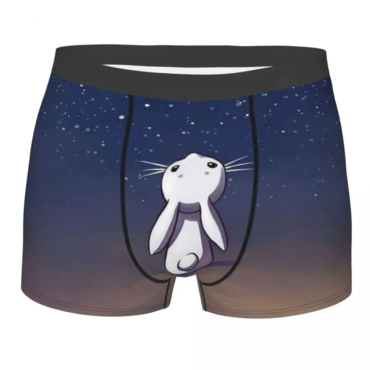 

Men's Boxer Briefs Shorts Panties Moon Bunny Breathable Underwear Homme Novelty S-XXL Underpants