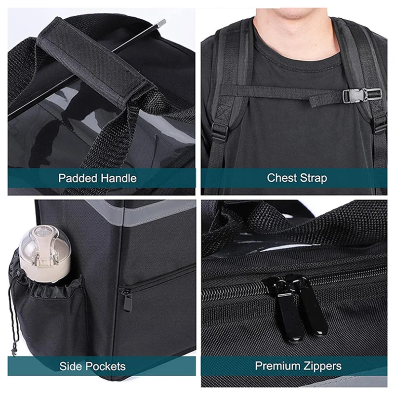 【RECOMMEND】Consegna zaino isolato di grande capacità da 35 litri, per ciclisti, borsa termica per alimenti e bevande, spesa e sp - immagine 5