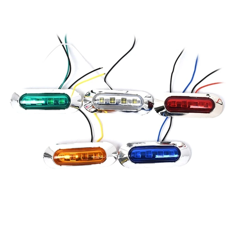 X7JF 4 Led Truck Trailer Light Front Rear LED Side Marker Lights Clearance Indicator Lamp Waterproof LED Marker Light