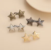 Fashion Tighten Waist Buckle Alloy Star Brooches Pins Clip Adjustable Snap Button Jeans Buttons Detachable Clothing Accessories 1