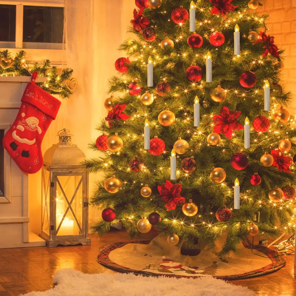 Christmas Candle Lamp 20 Green Clips Warm White USB Power Supply Easy To Install String Lamp for Thanksgiving for Celebrations