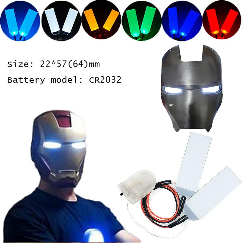 Halloween Masker Diy Led Licht Ogen Kits Voor 11Tony Stark Helm Ogen