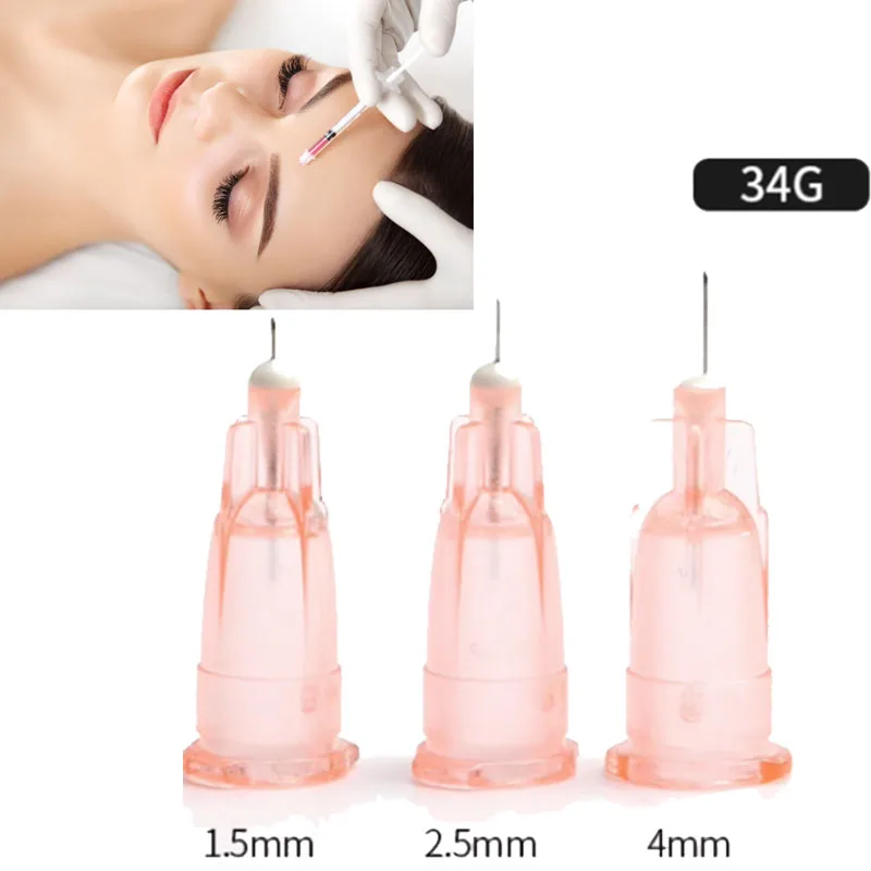 1ml luer Syringes 34G4MM 32G4MM 30G4MM 2.5mm Injection Needles Drawing Needles Tool Sharp Pointed Tattoo Needle
