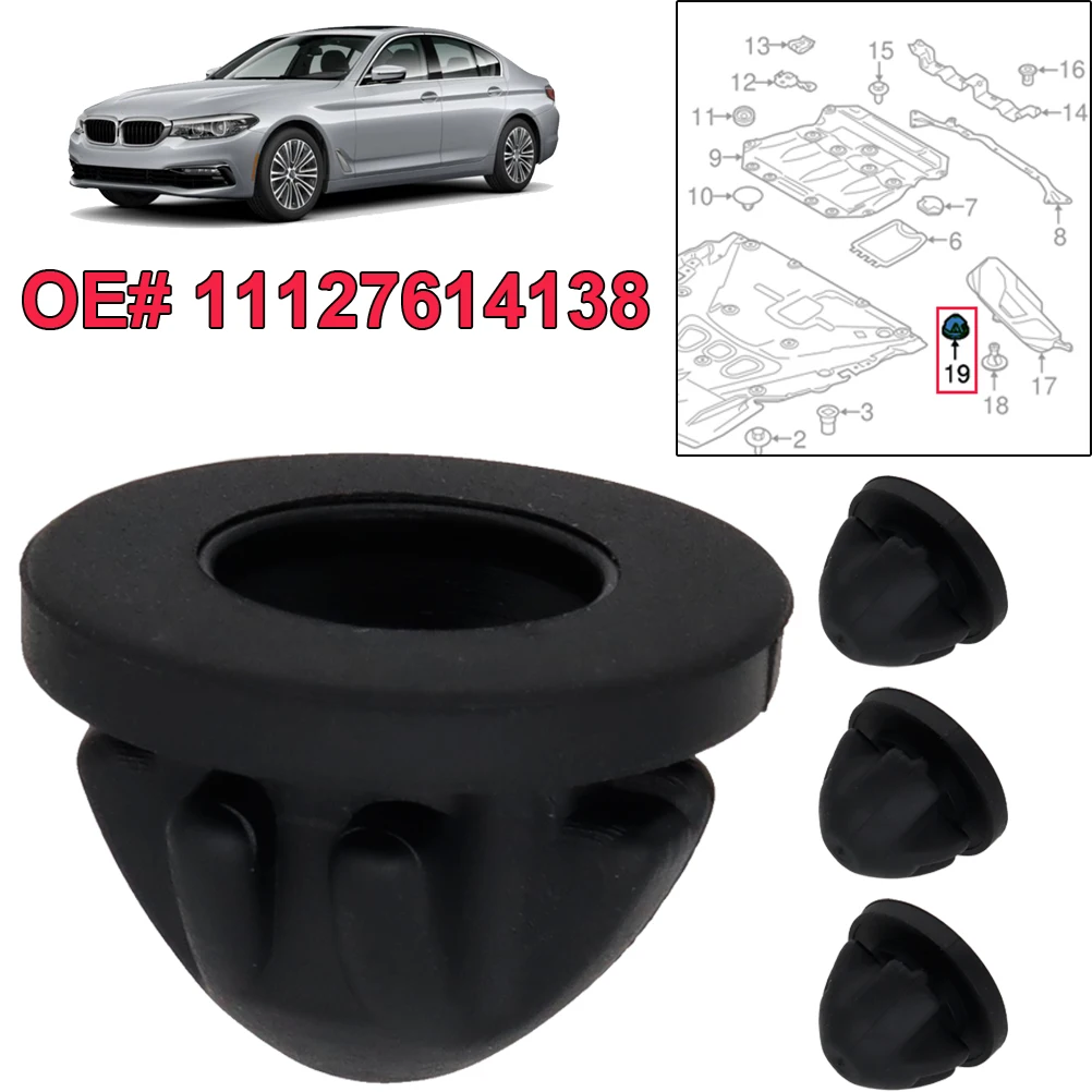 BMW 자동차 엔진 커버 트림 고무 마운트 그로밋 부시, 1, 3, 5, 7 시리즈, X1, X2, X3, X4, X5, X6, OE, 11127614138, 자동차 액세서리, 4 개