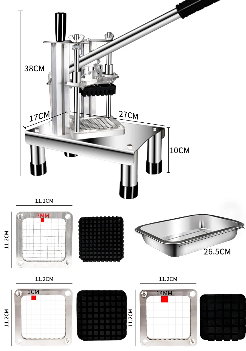 Cortador de patatas fritas – Cortador rápido de corte natural, cortador de  verduras, herramienta de papas, cortador de alimentos, cortador de