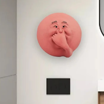 Funny Bathroom Humorous Smelly Face Sam Wall Decor Resin Toilet Wall Art Statue For Bathroom Bedroom 5