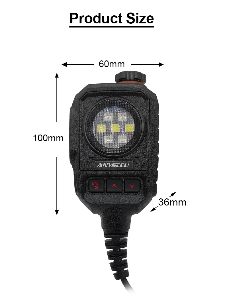 Shoulder Microphone Type-C Connector with Strobe Light for SenHaix GT-12 W8Pro