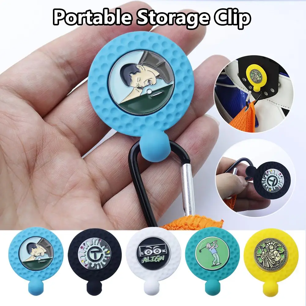 Silicone Portable Storage Clip Golf Accessories Silica Towel Convenient Clip Clip Magnetic Gel Hanger Marker Golf Ball Mark L2v7