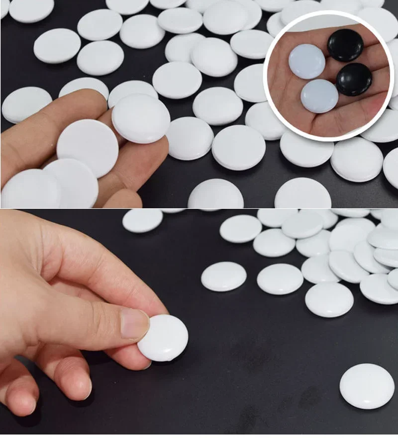 Standard Go Chess Use For Match 19 Line 361pcs Chessman Go chess Game Diameter 2.2cm Leather Chessboard Cloth Bag Weiqi toy Board Game Magnetic Chess Set Foldable Chess Board Table Games Folding Chess Board Chess Pieces and Board