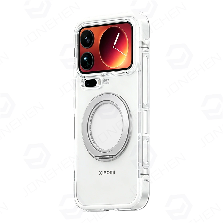 Magnetic Clear Shockproof Armor Case with 360° Bracket and Anti-fall Design