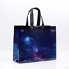 10PCS Rose Printing Packaging Shopping Bag Handle Waterproof Non Woven Fabric Gift Bags Black Clothing Store HandBag 6