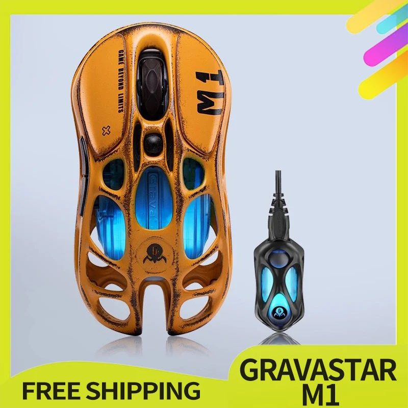 

Gravastar M1 мышь из магниевого сплава рычаг кокон Paw3395 датчик беспроводной трехрежимный выдвижной мышь Электронные виды спорта ПК пользовательские подарки