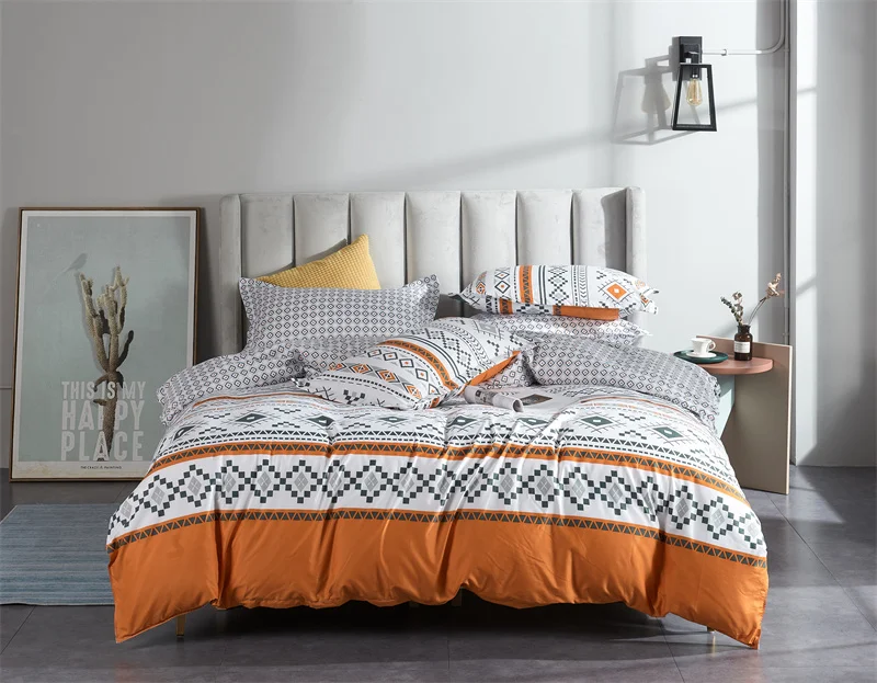 Set Copripiumino King Size 3 Pezzi A Righe Geometriche Nero/Bianco - Morbido E Con Cerniera - 5
