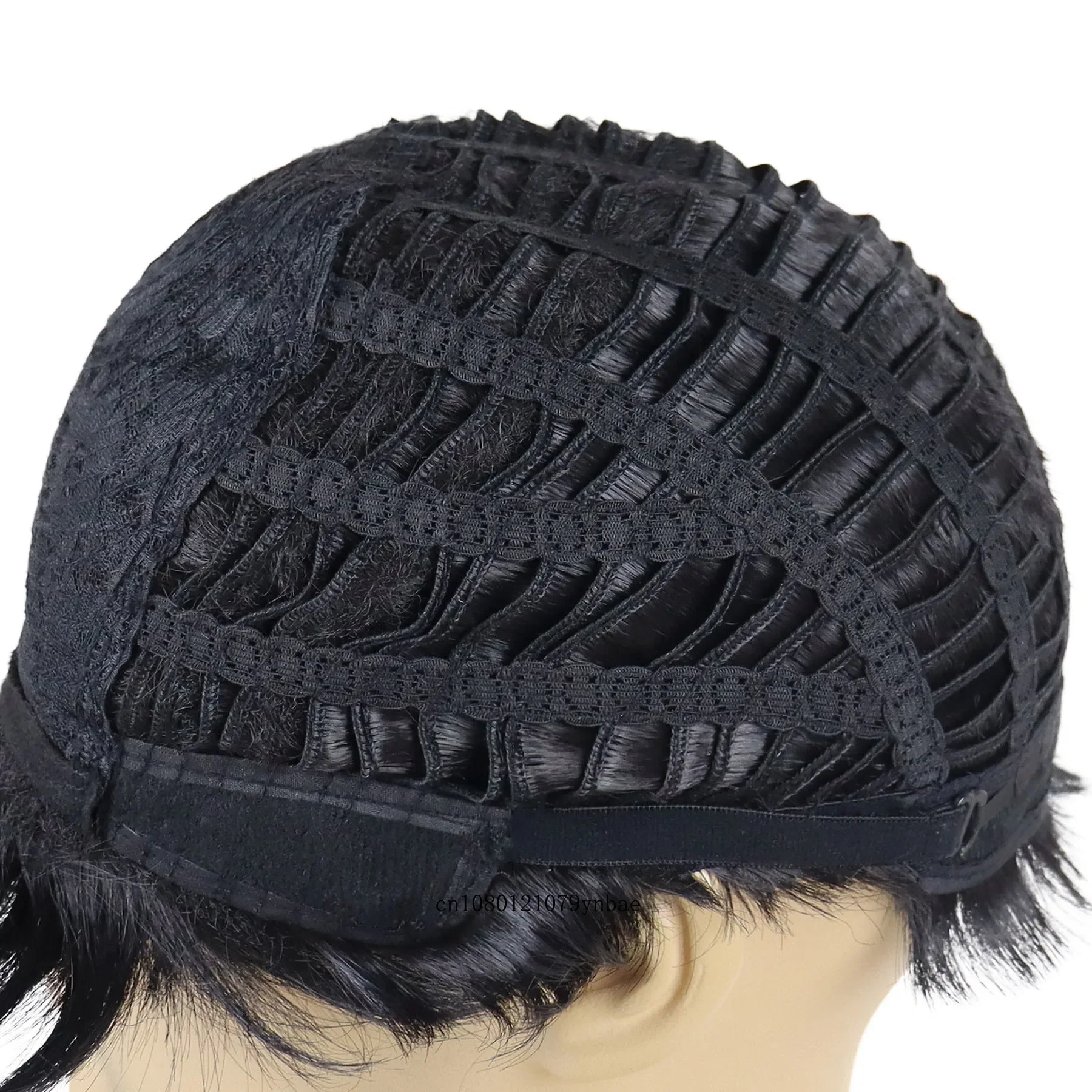 Synthetic Hair Wigs for Men Short Haircuts with Bangs Cool Hairstyles Cosplay Wig Businessman Daddy Dark Brown Wig