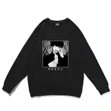 

Tokyo Ghoul Kaneki Ken Pullovers Japanese Anime Print Pullover Hip Hop Streetwear Men Women Vintage Long Sleeve Sweatshirt Tops