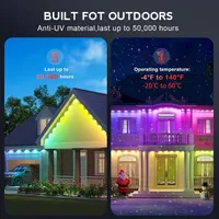 MIMIRGB Smart Permanent Outdoor LED Eaves Lights 180 LEDs Waterproof String Lights Remote Control and App Control for Parties - Image 3