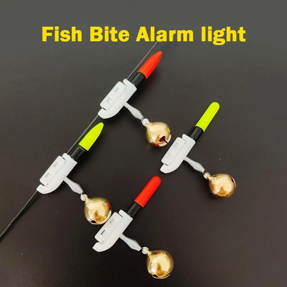 1PCS Fish Bite Alarms Light Electronic Rod Luminous Stick With Bell LED Induction Bite Alarms Indicator Light Fishing Equipment new design 1pcs electronic bite fishing alarm led light indicator wireless buffer black sound alarm carp night fishing