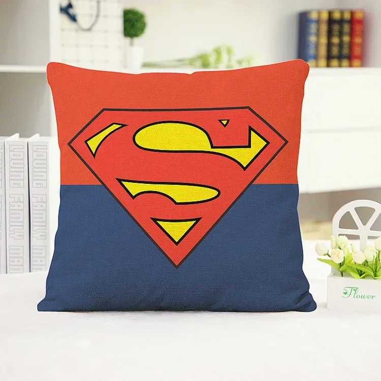 Pillow Case Cover cushion cover,pillow case cover MARVEL Pillow Case Spiderman Iron Man Captain Cushion Cover 45*45 Decoration Superhero Pillowcase Pillowcover Bedroom Decor Gift
