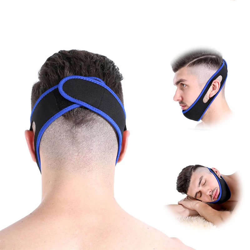 Anti Snoring Band 1PC CPAP Anti Snore Chin Strap Stop Snoring Sleeping Aid Adjustable Sleep Apnea Chin Support Straps Health Care